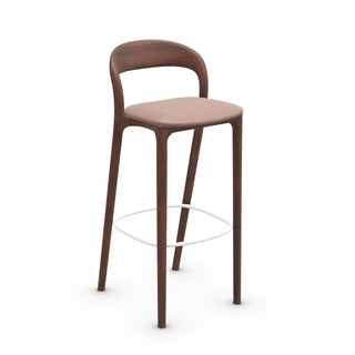 Neva Light Barhocker - Barhocker - Artisan - Europäische Nuss A03 - Leder Zenith 9008