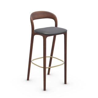 Neva Light Barhocker - Barhocker - Artisan - Europäische Nuss A03 - Leder Zenith 9032
