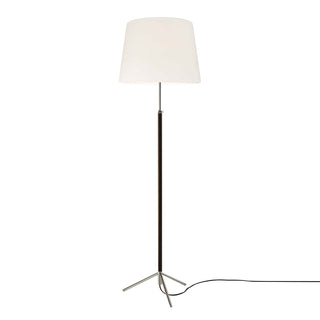 Santa Cole Stehlampe | Pie de Salón - Stehlampe - Santa Cole - Weißes Leinen - Chrom