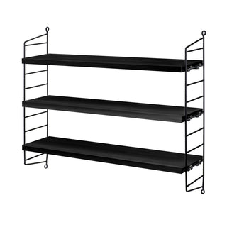 Pocket Regal - Regal - String Furniture - Nussbaum / schwarz -