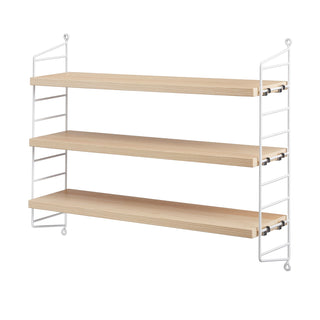 Pocket Regal - Regal - String Furniture - Nussbaum / schwarz -