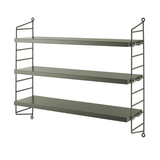 Pocket Regal - Regal - String Furniture - Nussbaum / schwarz -
