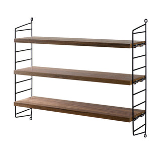 Pocket Regal - Regal - String Furniture - Nussbaum / schwarz -
