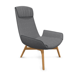 FreiFrau Loungesessel | Amelie Loungesessel - Loungesessel - FreiFrau - Stoff Safire - Col. 009 - Holzgestell Eiche natur