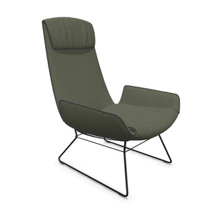 FreiFrau Loungesessel | Amelie Loungesessel - Loungesessel - FreiFrau - Leder Muscat - Jade - Drahtgestell