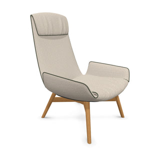 FreiFrau Loungesessel | Amelie Loungesessel - Loungesessel - FreiFrau - Stoff Safire - Col. 004 - Holzgestell Eiche natur