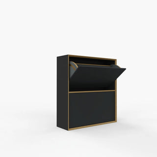 Vertiko Schuhschrank - Garderobe - Müller Small Living - 2er Höhe - Schwarz