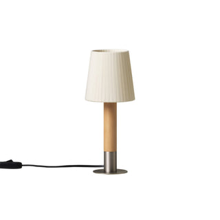 Santa Cole Tischlampe | Basica Minima - Tischlampe - Santa Cole - natürliches Band & Nickel Sockel -