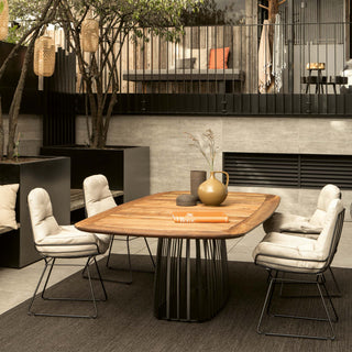 Janua Outdoor Tisch | BC 07 Basket Holz - Outdoor Tisch - Janua - L200 x T100cm - Kastanie gebürstet (Ton Marone)