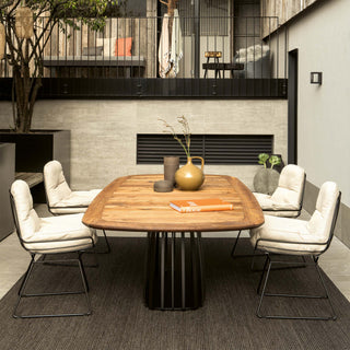 Janua Outdoor Tisch | BC 07 Basket Holz - Outdoor Tisch - Janua - L200 x T100cm - Kastanie gebürstet (Ton Marone)
