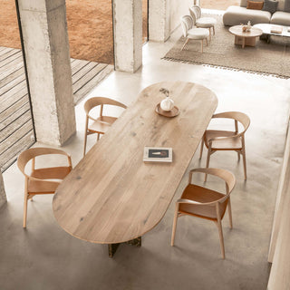 T-Rox Tisch BC 17 - Esstisch - Janua - L180 x T90cm - OVAL: Eiche natur geölt