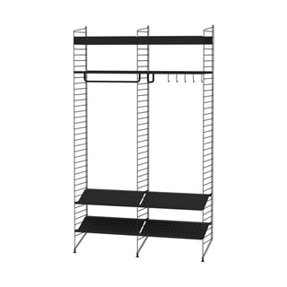 Garderobe K - Garderobe - String Furniture - Schwarz / Schwarz -