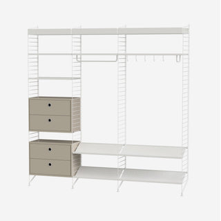 Garderobe P - Garderobe - String Furniture - Beige / Beige -