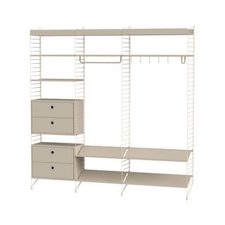 Garderobe P - Garderobe - String Furniture - Beige / Beige -