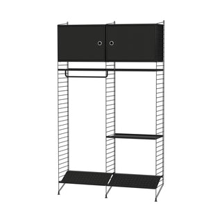 Garderobe T - Garderobe - String Furniture - Schwarz / Schwarz -