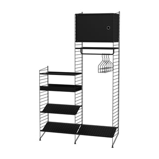 Garderobe U - Garderobe - String Furniture - Schwarz / Schwarz -