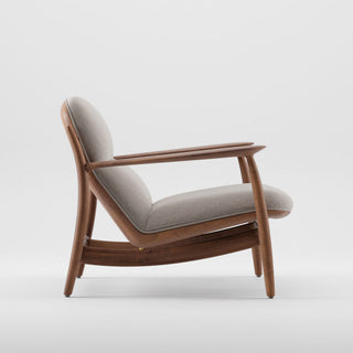 Nila Loungesessel - Loungesessel - Artisan - Europäische Nuss geölt A03 - Stoff Remix 126