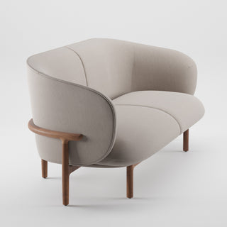 Mela Sofa - sofa - Artisan - Europäische Nuss A03 - Leder - Zenith 9008