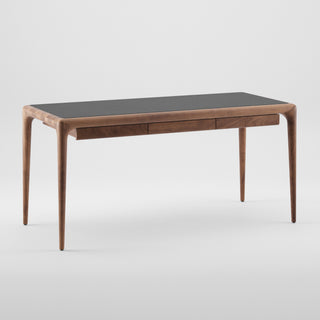 Latus Schreibtisch Leder - Schreibtisch - Artisan - L140cm - Eiche natürlich geseift A01