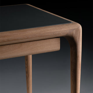 Latus Schreibtisch Leder - Schreibtisch - Artisan - L140cm - Eiche natürlich geseift A01