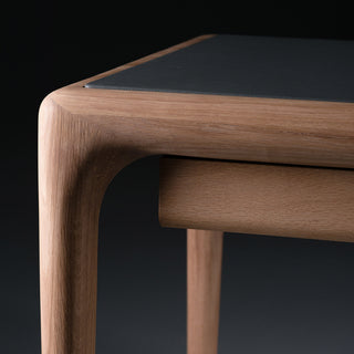 Latus Schreibtisch Leder - Schreibtisch - Artisan - L140cm - Eiche natürlich geseift A01