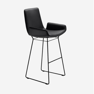 Amelie low Barhocker - Barhocker - FreiFrau - Leder Opium | Drahtgestell -