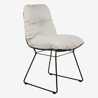 Leyasol Outdoor Stuhl - Outdoor Stuhl - FreiFrau - Lopi "Marble" / Metall schwarz -