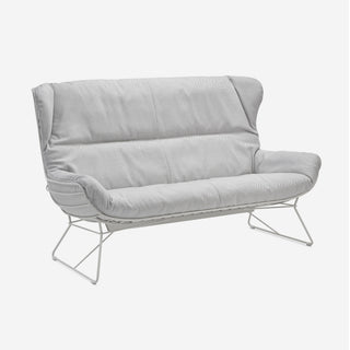 Leyasol Wingback Outdoor Sofa - Outdoor Sofa - FreiFrau - Gestell: weiß | Bezug: Ash (Lopi) -