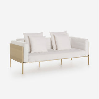 Gandia Blasco Lounge | GB Modular - Outdoor Sofa - Gandia Blasco - Stoff: Amelie White | Gestell: Aluminium Gold -