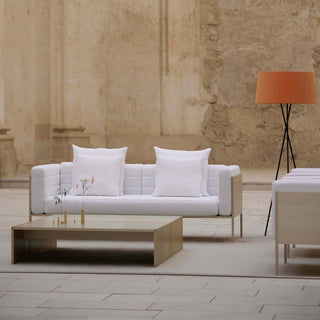 Gandia Blasco Lounge | GB Modular - Outdoor Sofa - Gandia Blasco - Stoff: Amelie White | Gestell: Aluminium Gold -