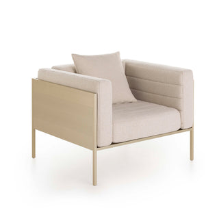 Gandia Blasco Loungesessel | GB Modular - Outdoor Sessel - Gandia Blasco - Stoff: Amelie White | Gestell: Aluminium Gold -