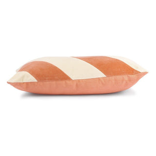 HK Kissen | Velvet Striped - kissen - HK - Orange / White -