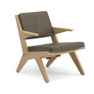 Toggle Loungesessel - Loungesessel - Prostoria - Eiche Natur / Leder Tundra Choco -