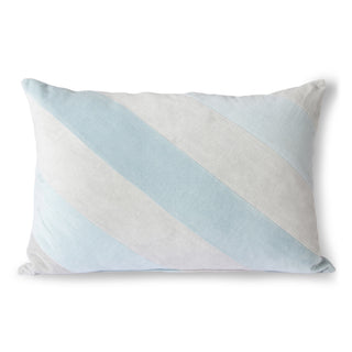 HK Kissen | Velvet Striped - kissen - HK - Blue / Grey -