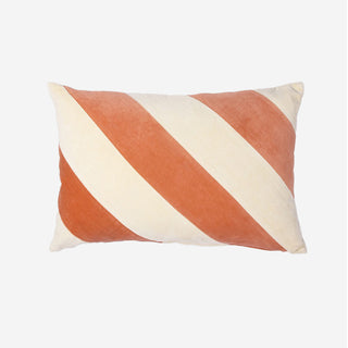 HK Kissen | Velvet Striped - kissen - HK - Orange / White -