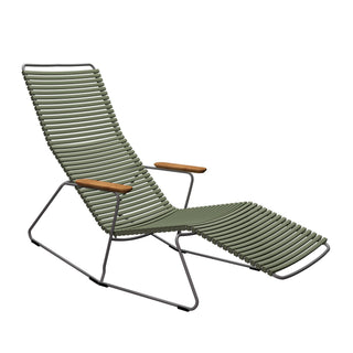 Click Garten Liegestuhl kippbar - outdoor Sonnenliege - Houe - Olive Green -
