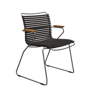 Click Gartenstuhl - Outdoor Stuhl - Houe - mit Armlehnen - Black