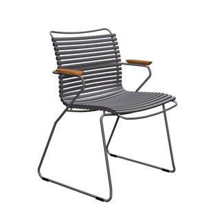 Click Gartenstuhl - Outdoor Stuhl - Houe - mit Armlehnen - Dark Grey