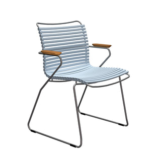 Click Gartenstuhl - Outdoor Stuhl - Houe - mit Armlehnen - Dusty Light Blue