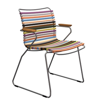 Click Gartenstuhl - Outdoor Stuhl - Houe - mit Armlehnen - Muted White