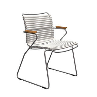 Click Gartenstuhl - Outdoor Stuhl - Houe - mit Armlehnen - Muted White