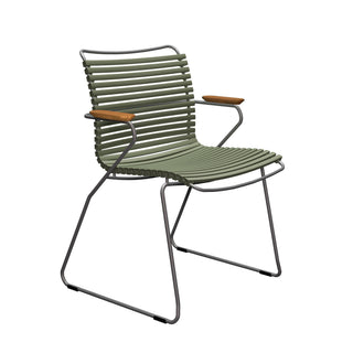 Click Gartenstuhl - Outdoor Stuhl - Houe - mit Armlehnen - Olive Green