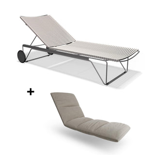 Click Sonnenliege - outdoor Sonnenliege - Houe - Muted White - mit Kissen