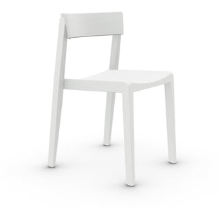Bik Stuhl - Stuhl - Prostoria - kurze Rückenlehne - Grey White