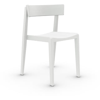 Bik Stuhl - Stuhl - Prostoria - lange Rückenlehne - Grey White