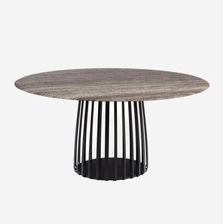 Janua Outdoor Tisch | BC 07 Basket rund Stein - Outdoor Tisch - Janua - Ø110cm - Alps Glitter (Granit)