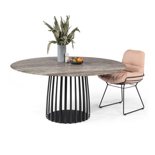 Janua Outdoor Tisch | BC 07 Basket rund Stein - Outdoor Tisch - Janua - Ø155cm - Alps Glitter (Granit)