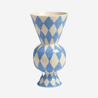 Rombic Blau Vase - Vase - &K - Blau -