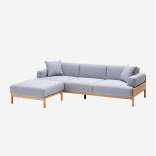 A-S01 Sofa - sofa - Karimoku Case - Eiche natur / Stoff Steel Cut Trio - 2.5 Sitzer (L210cm)