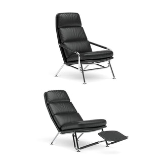 Kontrapunkt Loungesessel - Loungesessel - Prostoria - Leder: Cervo 150 / Gestell: Inox -
